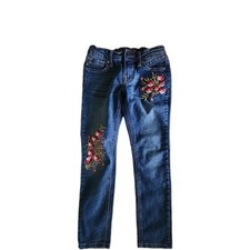 DARLING Vigoss Girls Jeans Size 8 Jagger Ankle Skinny Embroidered Medium Wash