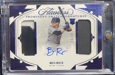 2024 Flawless Prominent Swatch Signature Ben Rice Rookie Patch Auto RPA  /15
