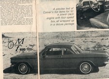 1961 Chevrolet Corvair Monza 900 Coupe 4 Pg Road Test Chevy