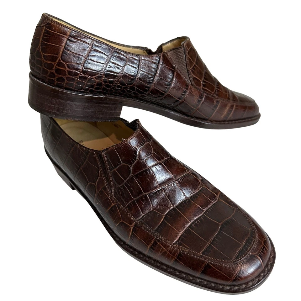 Mocasín vintage Ralph Lauren para mujer 5.5B España cocodrilo cocodrilo WF3972B  Foto 2 de 4