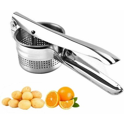 Robuste Stahl Kartoffelpresse Püree Stampfer Entsafter Gemüse Obst Presse Maschine UK