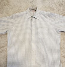 Brooks Brothers Men's 16 1/2-34 Traditional Fit Cotton Shirt White Blue Yellow