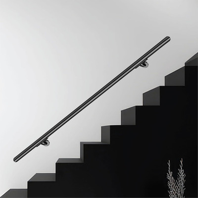 3FT Black Aluminum Hand Rails for Indoor/Outdoor Steps - ADA Compliant