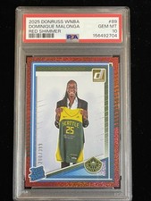 2025 Donruss WNBA #89 Dominique Malonga Rated Rookie Red Shimmer /399 HOT POP RC