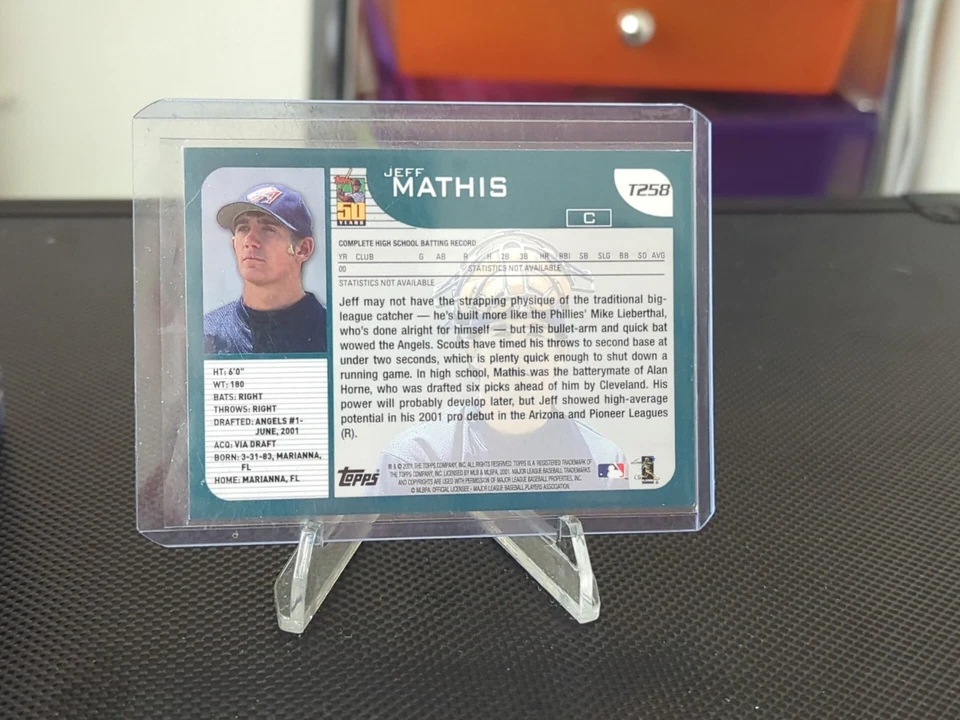 2001 Topps Traded & Rookies - Jeff Mathis #T258 (RC) - Image 2 of 2