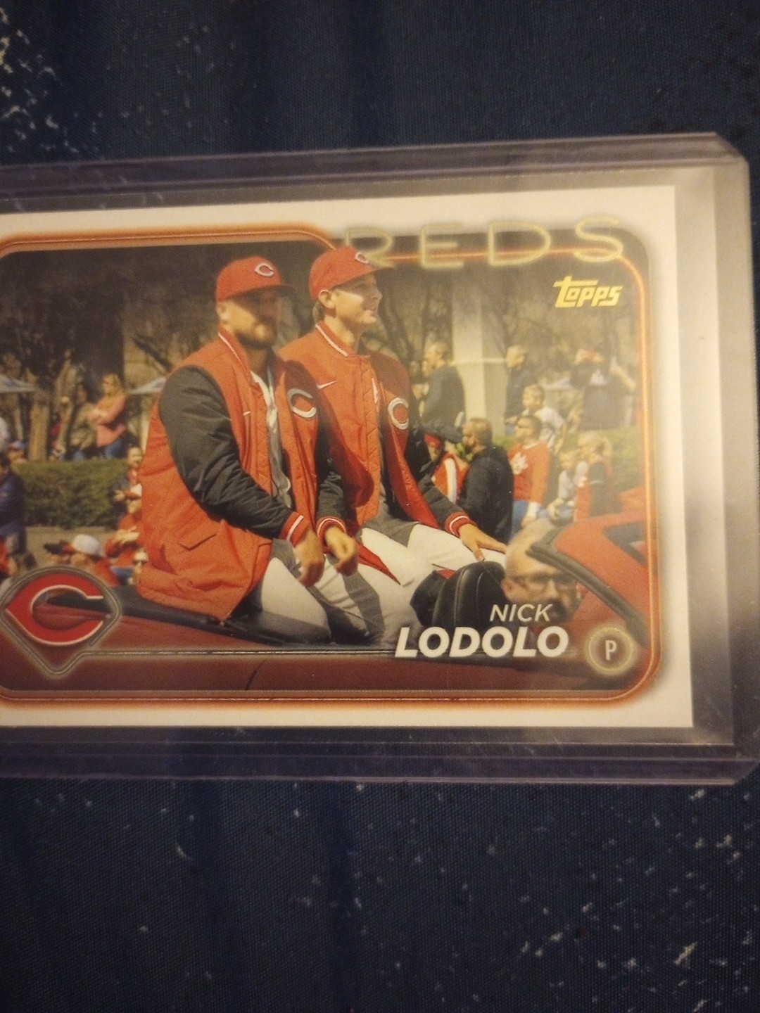 2024 Topps Series 2 - Nick Lodolo #418 golden mirror sp