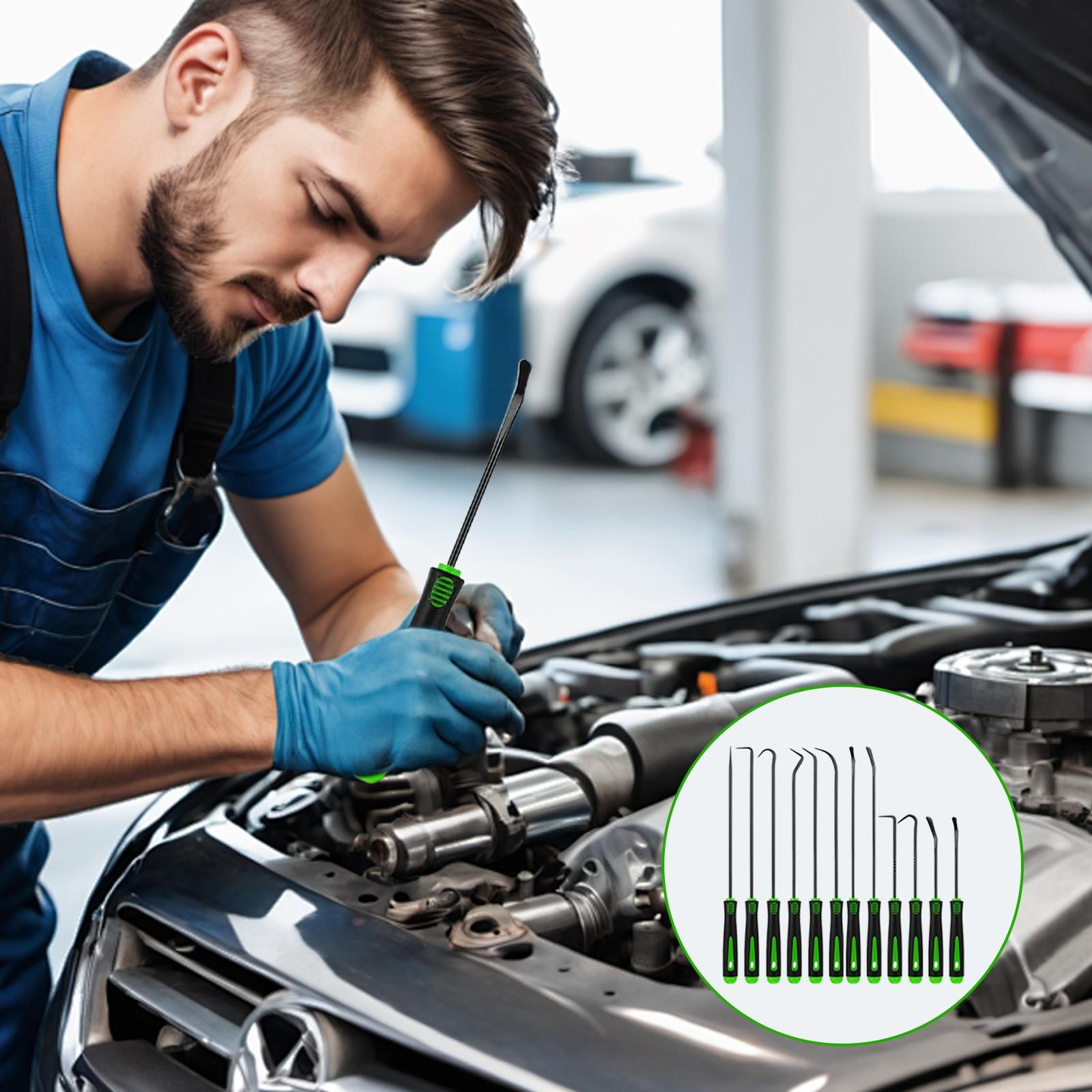 12-Piece Pick and Hook Tools Set, Pick Tool Set Car Auto Oil Seal/O-Ring Seal