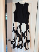 J.Peterman  Dress Black And White Sz 6