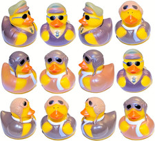 Aviator Rubber Ducks 2" 12 Pack Cute Bath Tub Pool Toys.
