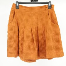 Maeve Mini Skirt SZ 4 Pleated Textured Festival Preppy Academic Modern Casual