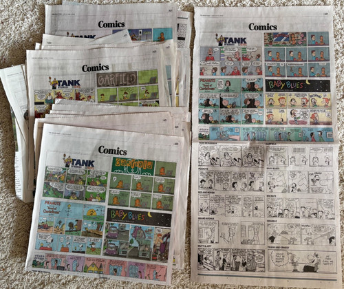 20 Newspaper Comics Funnies Garfield Peanuts Charlie Brown Mutt & Jeff Pristine