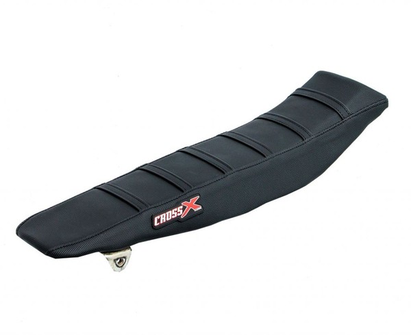 Yamaha YZ 125-250 Sitzbezug - Oben Schwarz - Seiten Schwarz - Streifen Schwarz-image