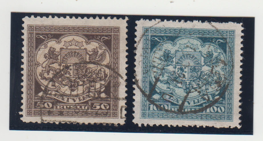 ESCUDO LETONIA.1922.MI 87-88 - Imagen 1 de 1