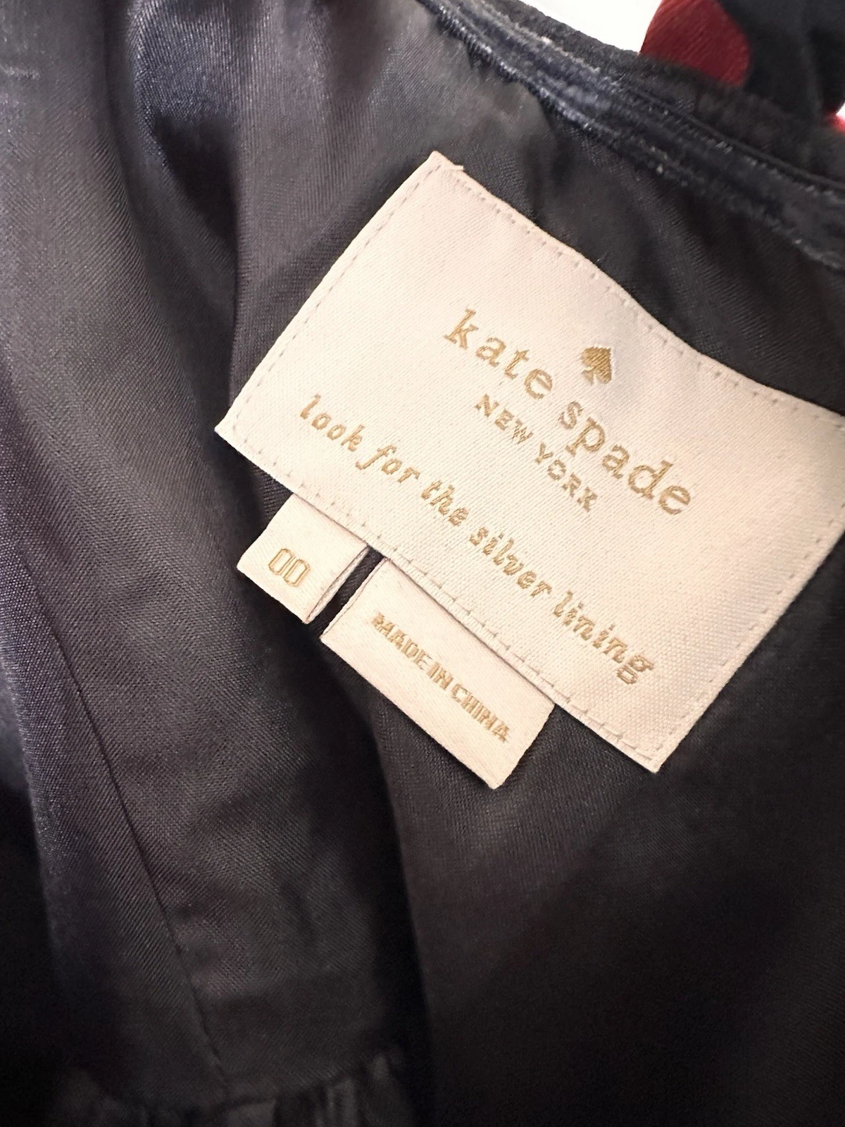 Mini abito Kate Spade impreziosito rosso nero papavero taglia 00 nuovo $478