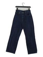 Uniqlo Women's Jeans W 28 in; L 30 in Blue Cotton with Polyester Wide-Leg