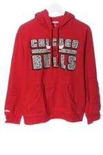 MITCHELL & NESS Kapuzensweatshirt Damen Sweat Gr. DE 40 rot-hellgrau Casual-Look