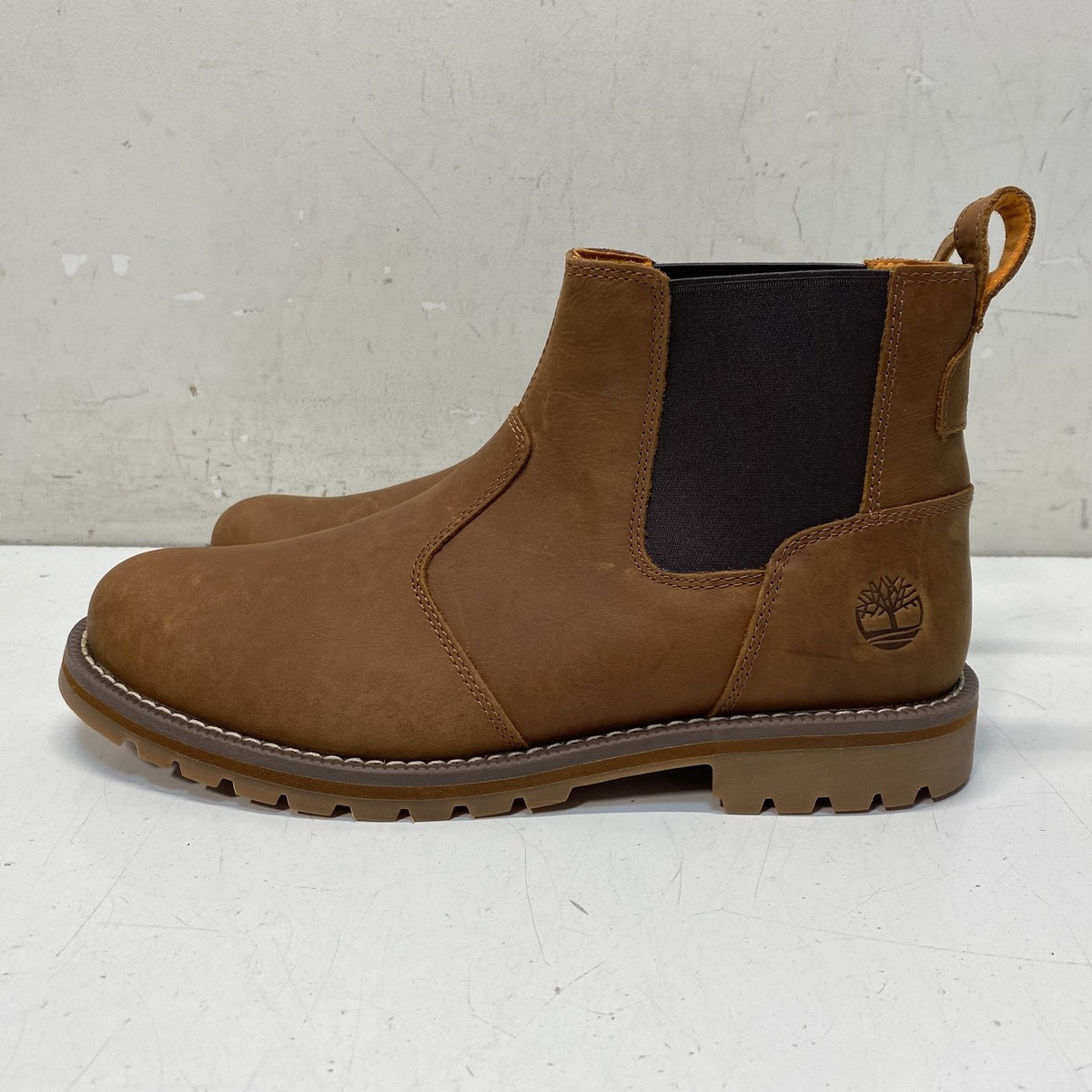 Timberland Brown Solid Chelsea Boot Men Size 9.5 | eBay