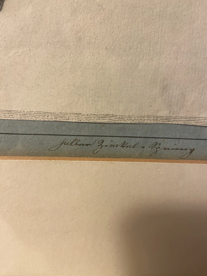 Kupferstich 22x18cm Pferd Reiter weiss Gerahmt Signiert - Bild 3 von 4