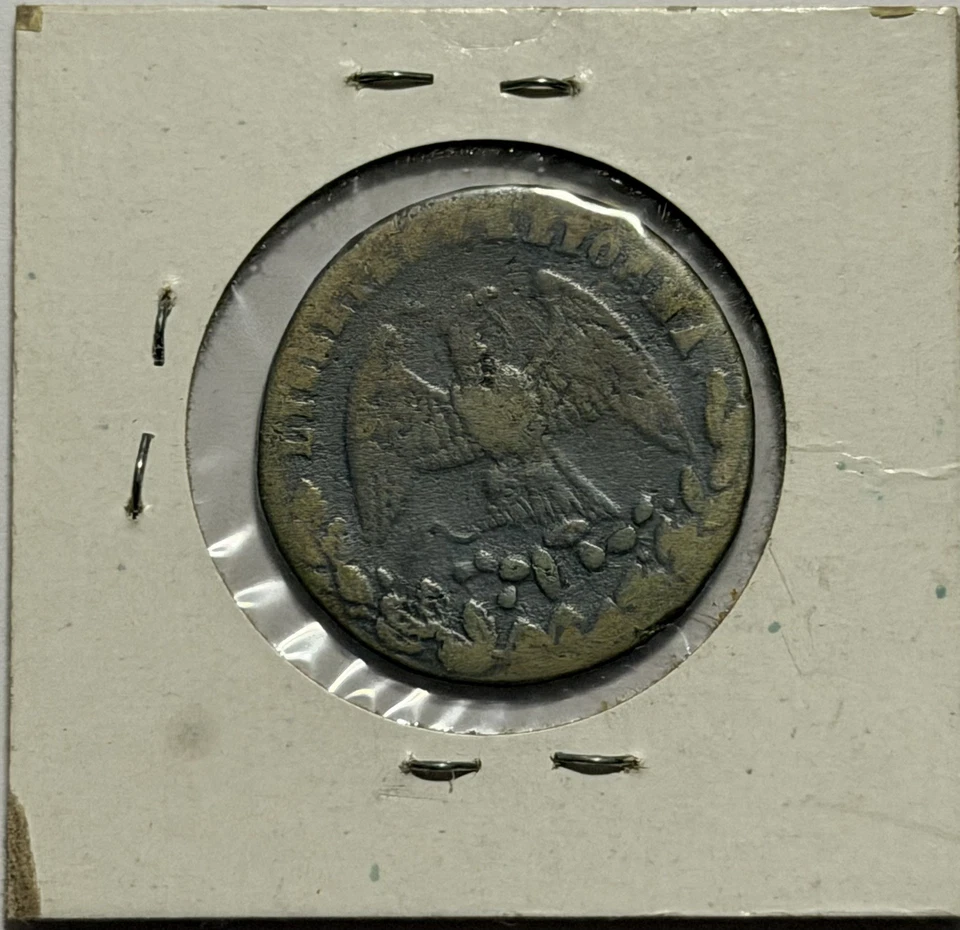 Mexico 1867 San Luis Potosí State 1/4 Real Copper Coin Fine Nice Rare First Rep. - Image 2 of 4