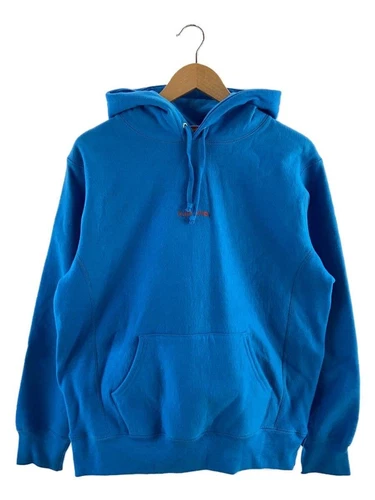 Felpa con cappuccio Supreme 18AW marchio M cotone blu usata
