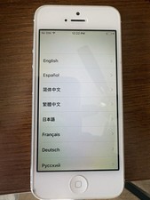 Apple iPhone 5 A1429 Silver/White 8MP iOS Wi-Fi Bluetooth 4" Smartphone