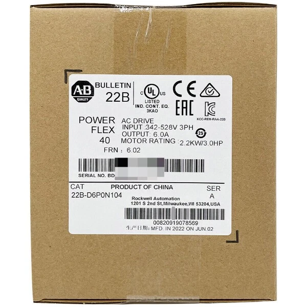 22B-D6P0N104 AB PowerFlex 40- 2.2 KW (3 HP) AC Drive Fast Shipping 22BD6P0N104GQ - Image 4 of 4