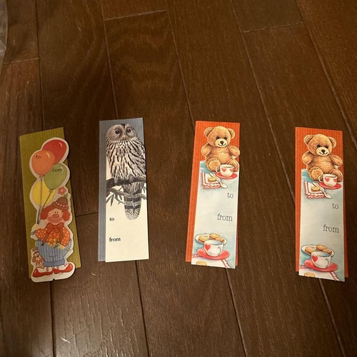 Vintage Cats & Book Illustration Bookmark Set, Antique, Imported, Used