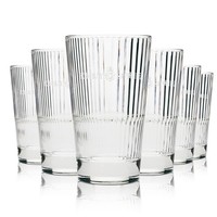 6X Bombay Sapphire Gin Glas Longdrink Geriffelt Neu Cocktail GläSer Stapelbar