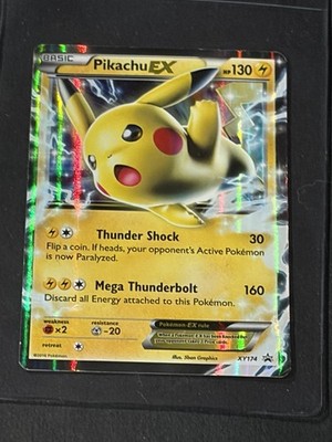 Pikachu EX XY174 XY Promo Holo Basic 130 HP Pokémon Card | eBay