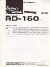PIONEER RD-150 Service Manual Originale Component Centrate , kex,kpx,gm,dex,gex