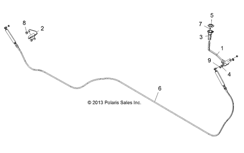 Polaris Shift Cable, Genuine OEM Part 7081866, Qty 1 - Picture 5 of 5