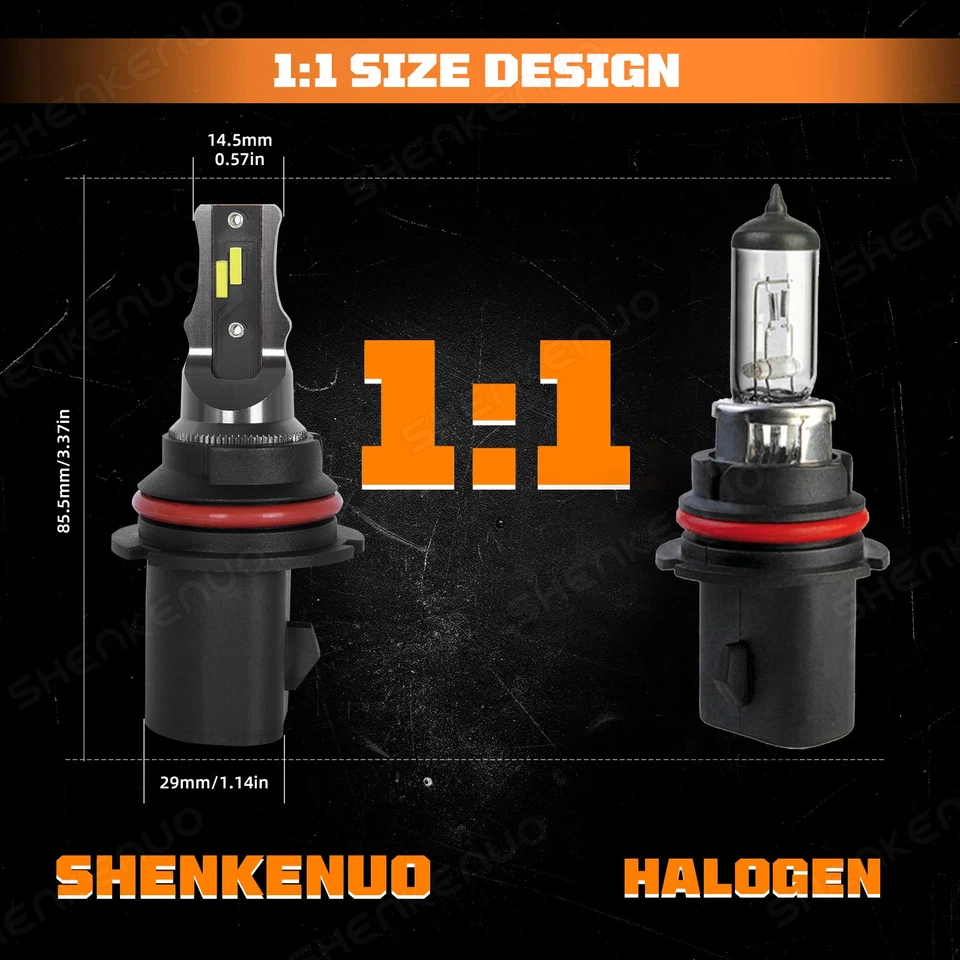 2x 9007/HB5 LED Headlight Bulbs High Low Beam Light For Mercury Sable 1992-2005 - Image 2 of 4