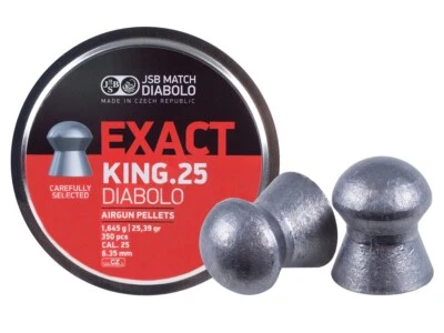 JSB Match 350 Count EXACT KING Domed 6.35mm .25 Caliber Premium Airgun Pellets
