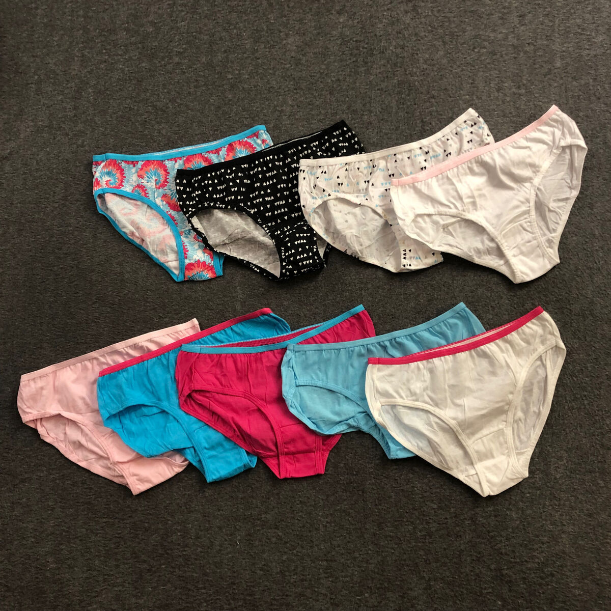 14-PACK Hanes Panties Girls Sz 6 Assorted Underwear 100% Cotton