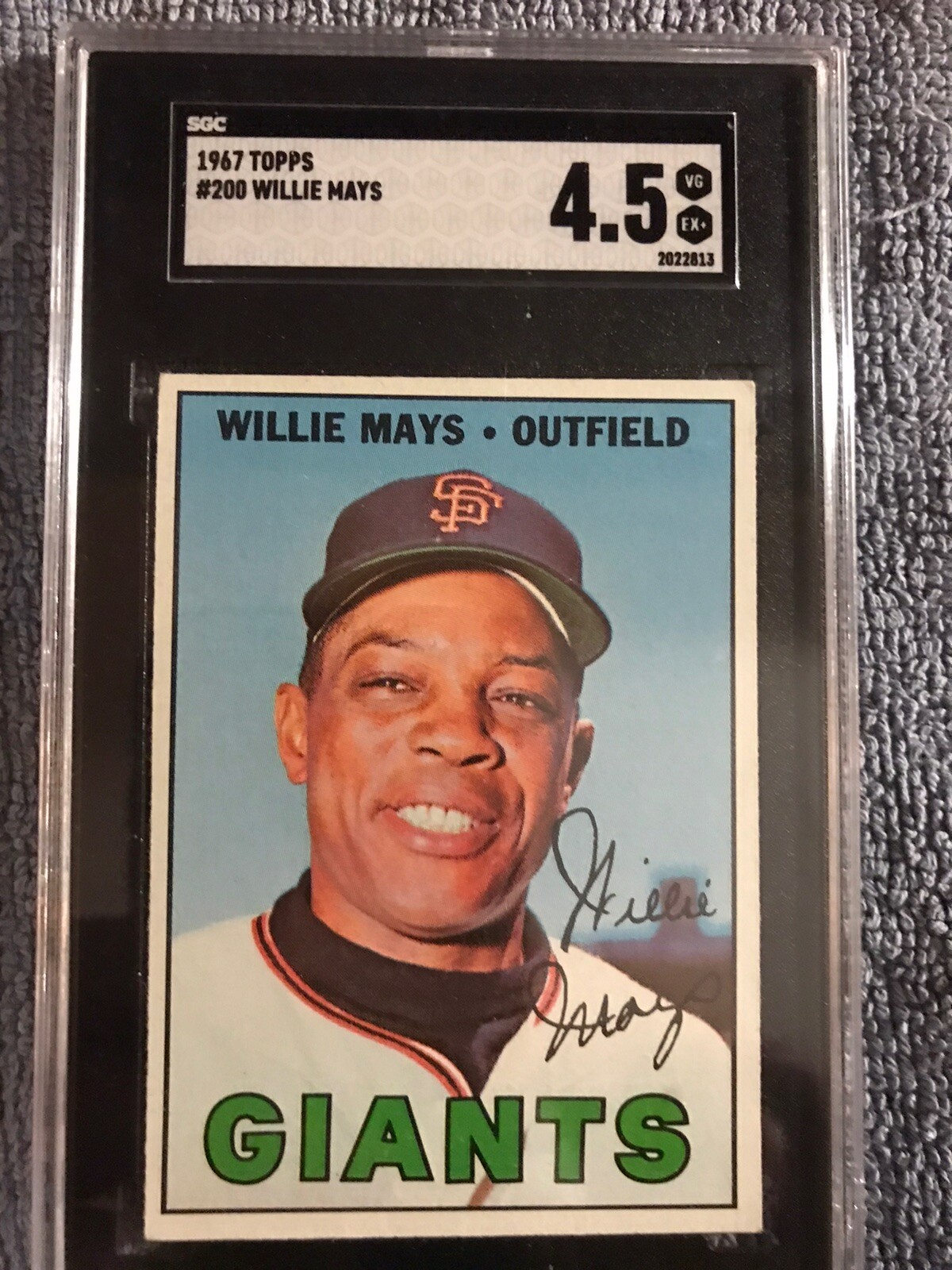1967 TOPPS #200 WILLIE MAYS HOF SGC 4.5 Nice