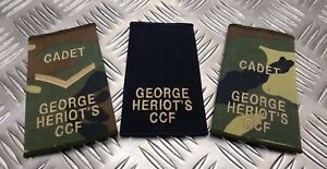 CCF Rank Slide Genuine British Military George Heriot`s Edinburgh Cadet 