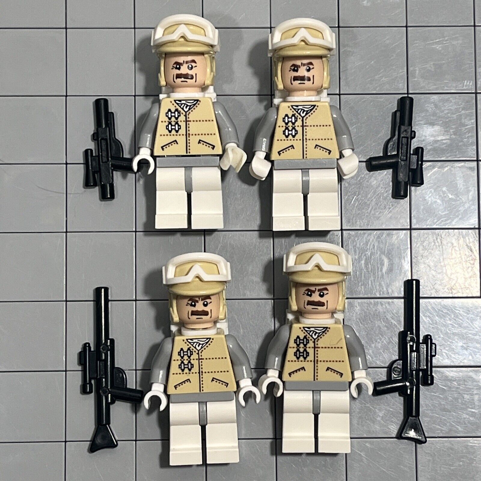 Hoth Rebel Trooper Officer 8083 Star Wars LEGO Minifigure Lot Of 4 B9 14