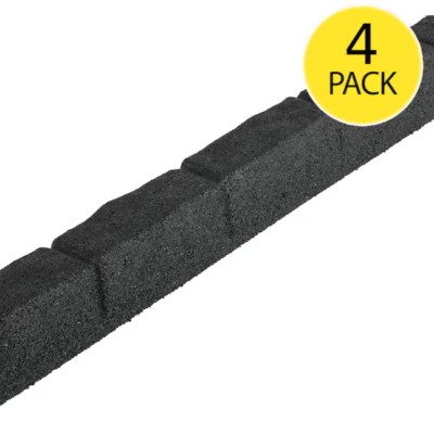 Rubberific 16' x 3'' SmartLoc Cobblestone 4 Pc Black Landscape edging 2 Boxes