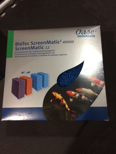 2 blaue grobe Oase BioTec 12 40000 Screenmatic 2 Ersatzschwamm 42895 Filter - Bild 1 von 3