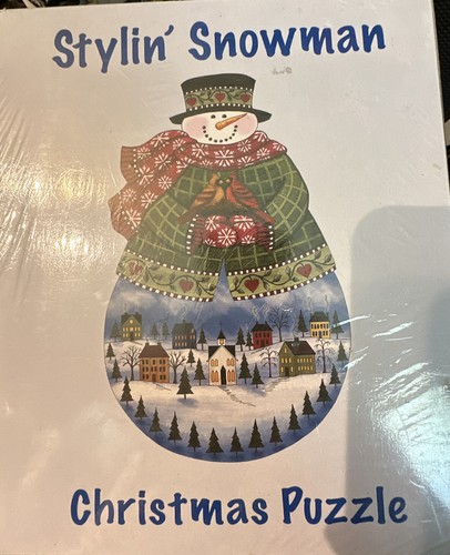 "Stylin' Snowman" Christmas Puzzle 1000 Piece 15”x23.5” - Picture 2 of 3