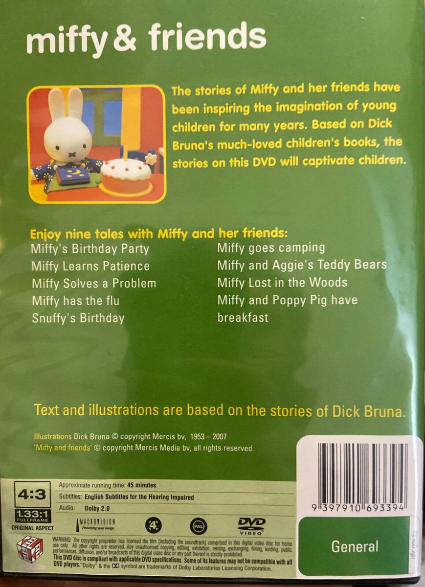 Miffy And Friends - Miffy's Birthday Party region 4 DVD (animated