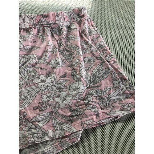 Woman's TAHARI Pink Flowery Shorts Bottoms Rayon ELASTIC WAIST SIZE XL - Picture 2 of 3