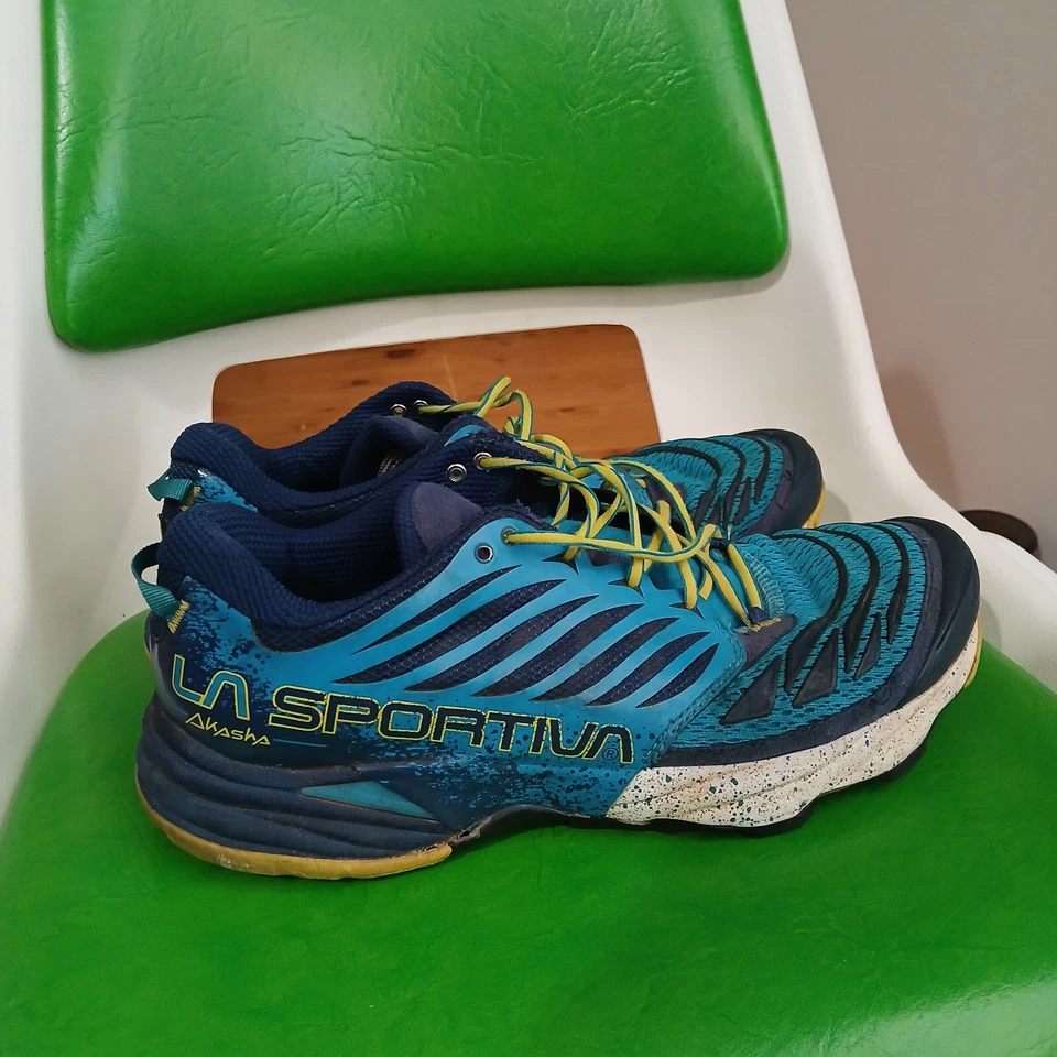 Zapatos para correr La Sportiva Akasha Trail Rocker para hombre - talla US 12 - azul Gorpcore Foto 2 de 4