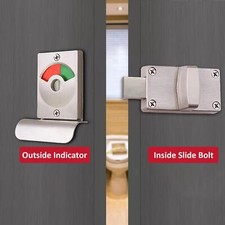 Door Lock Indicator Stainless steel Bolt Latch Public Toilet Door Privacy Lock