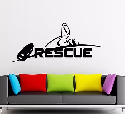 Water Rescue Sticker Wall Stickers Vinyl Rescue Swimming Swim Water Sport Extreme (z1676) | eBay