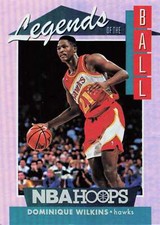 2018-19 Hoops #LEG-1 Dominique Wilkins Legends of the Ball Hawks HOF