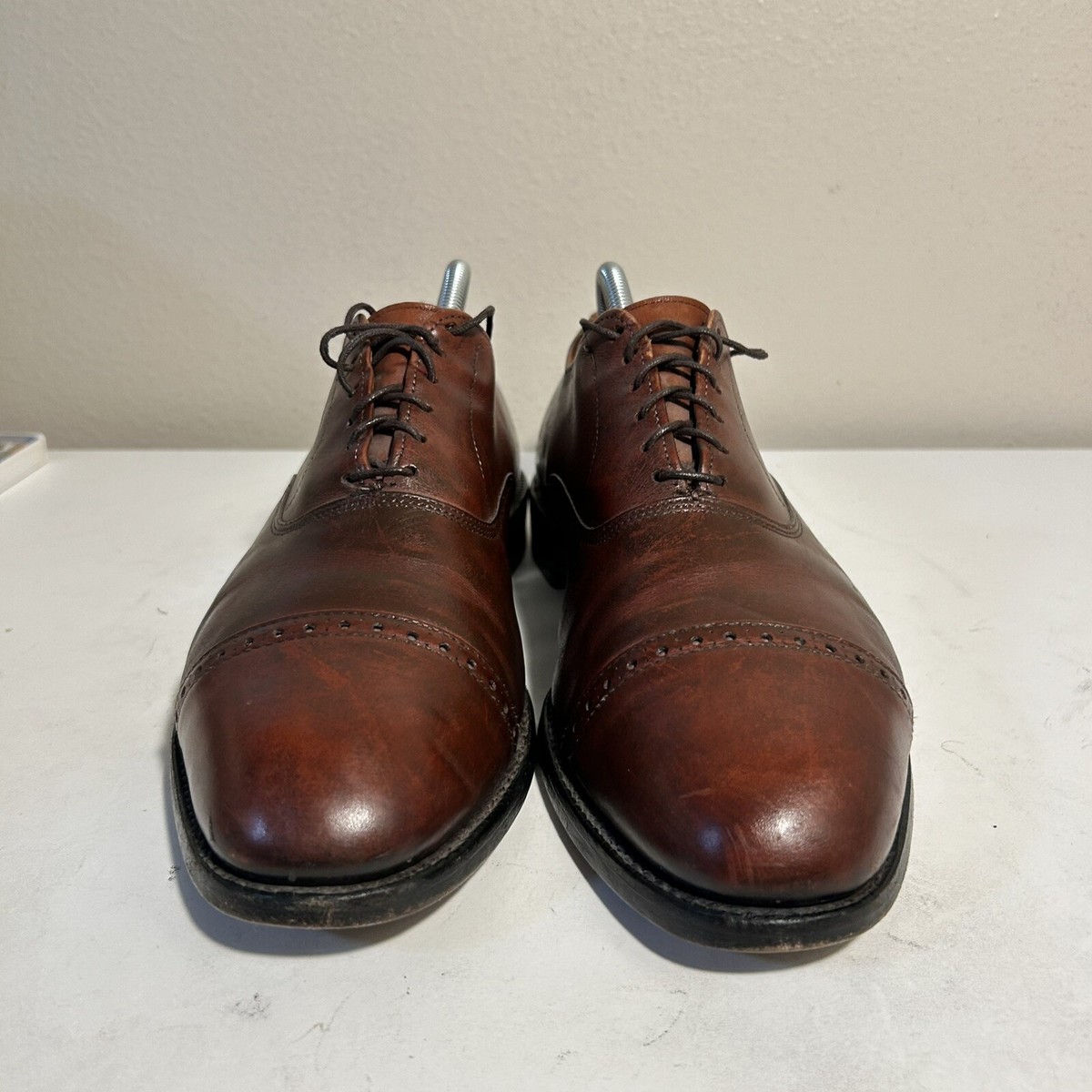 Allen Edmonds Byron Cap Toe Oxfords Shoes Brown Leather  display picture 3