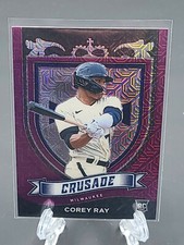 2021 Corey Ray /99 Purple Mojo Refractor Prizm Rookie Panini Chronicles Crusade 