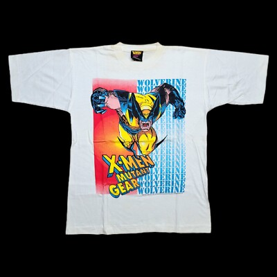 DEADSTOCK Vintage 1993 X-Men Mutant Gear Wolverine Marvel Comics T
