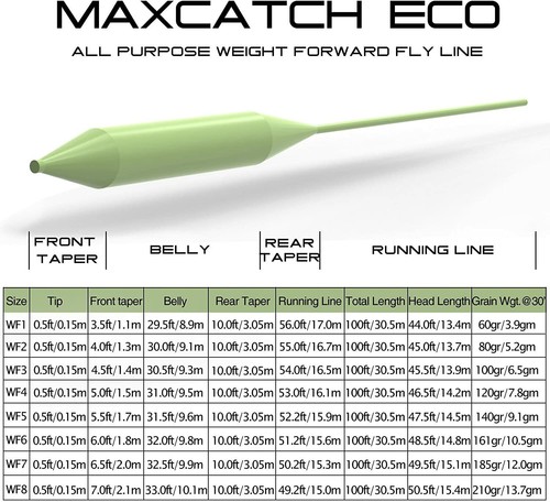 Línea de pesca con mosca de trucha Unifishing al mejor precio; peso hacia adelante, línea flotante con mosca - Imagen 8 de 15